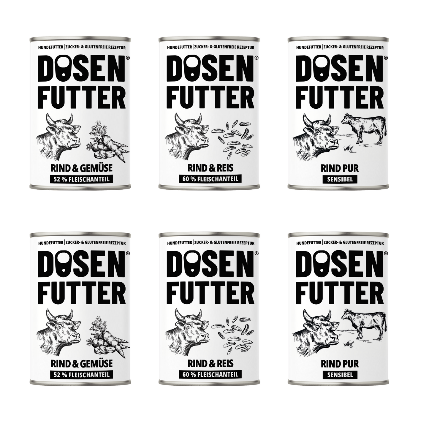 RIND TESTBOX S-M Dosenfutter® 400g