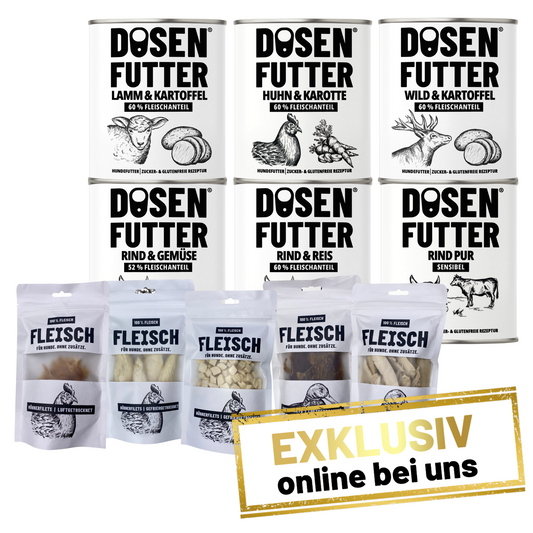 PROBIERBOX L-XL Dosenfutter® 800 g + 100% FLEISCH