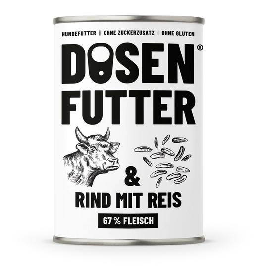 6x Dosenfutter® RIND & REIS