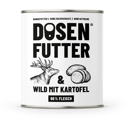 6x Dosenfutter® WILD & KARTOFFEL