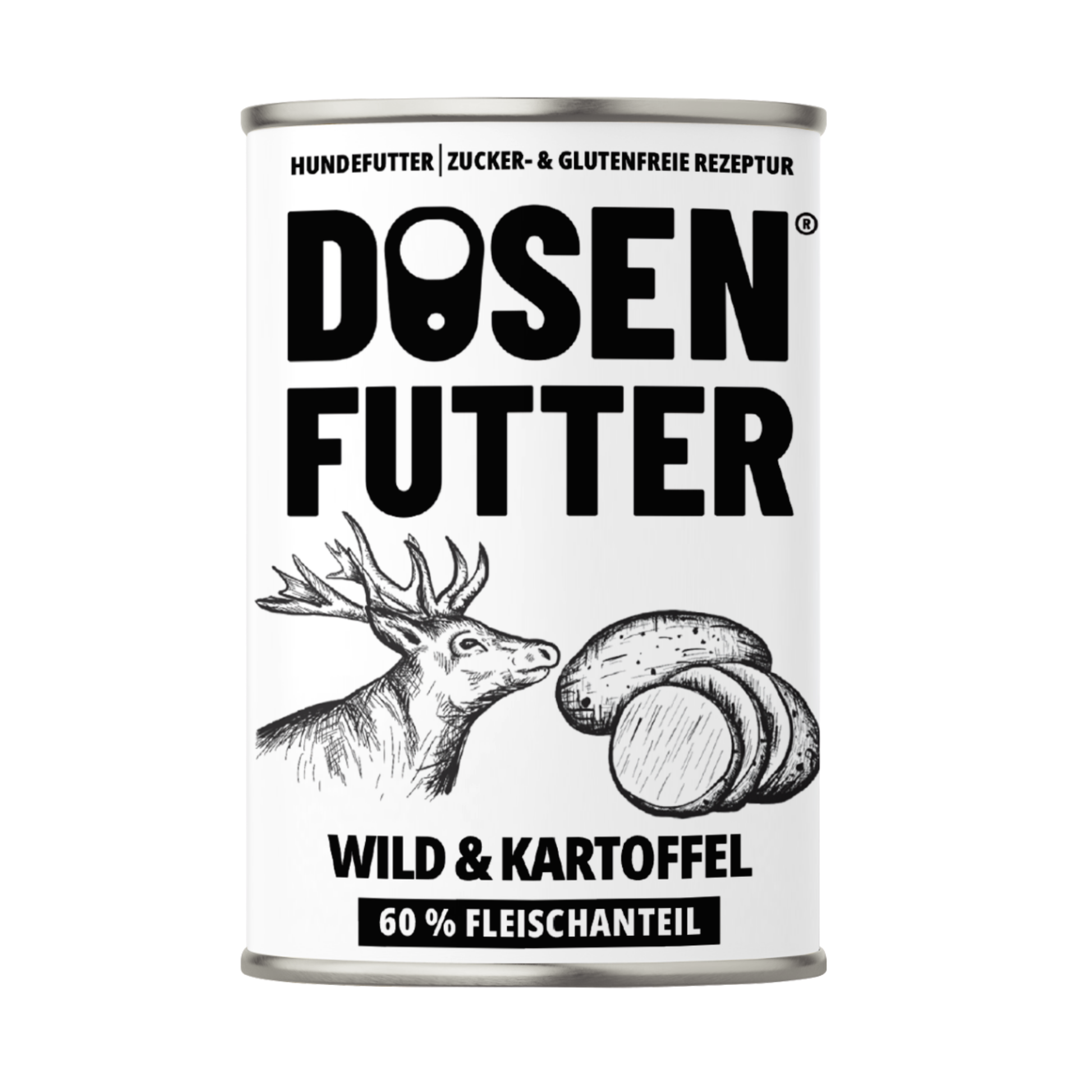 6x Dosenfutter® WILD & KARTOFFEL – Schnauze & Co