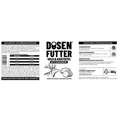 6x Dosenfutter® WILD & KARTOFFEL