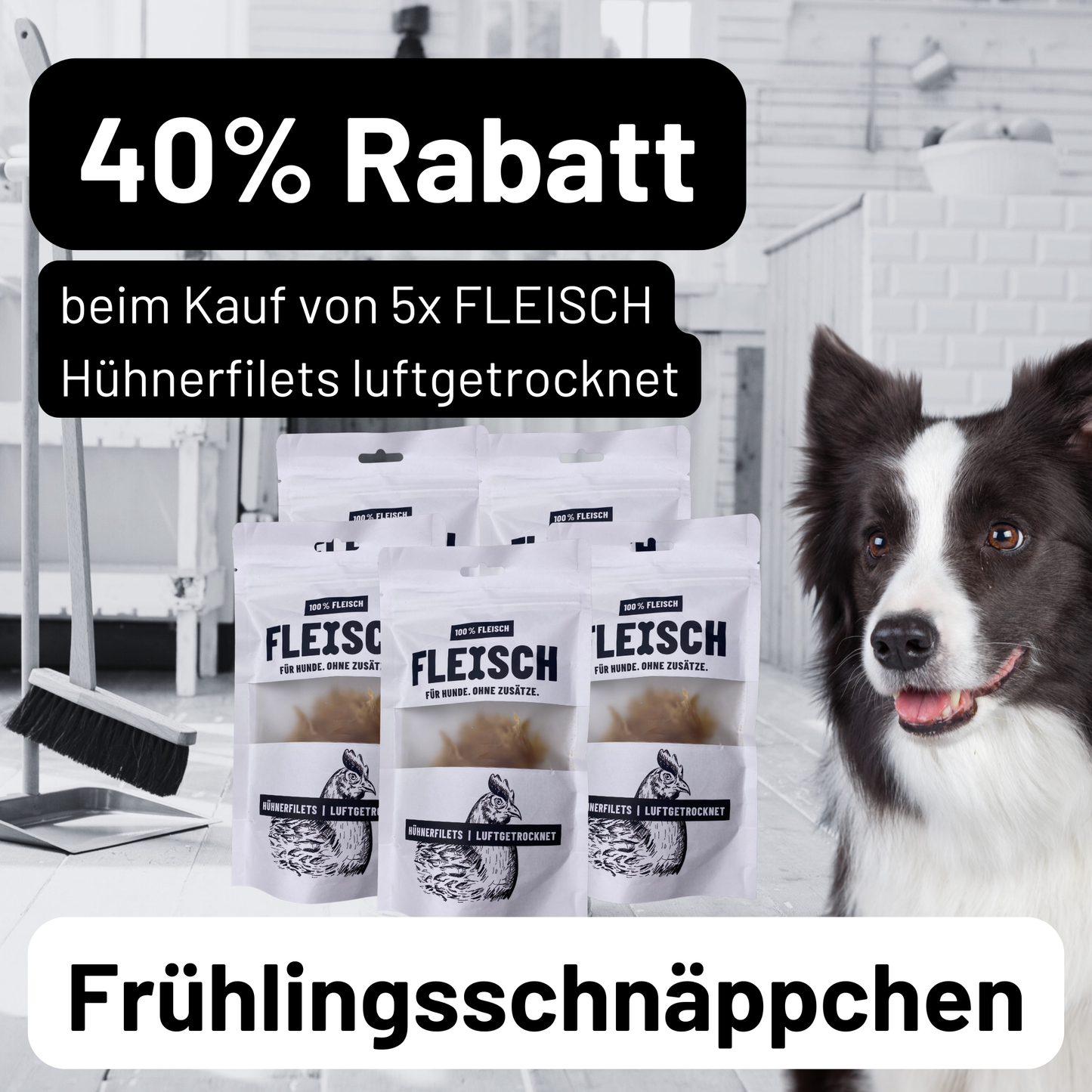Frühjahrsputz-Sonderverkauf - 5x FLEISCH 100% Hühnerbrustfilet schonend Luftgetrocknet 75g