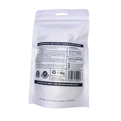 FLEISCH 100% Hühnerbrustfiletwürfel schonend Gefriergetrocknet 50g