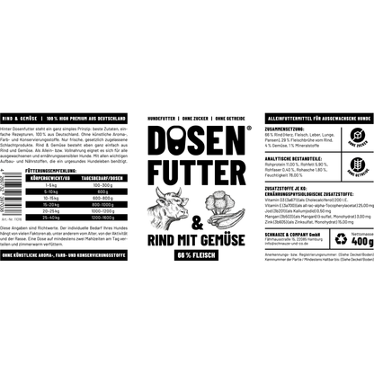 11016 - Dosenfutter® RIND MIT GEMÜSE 400g