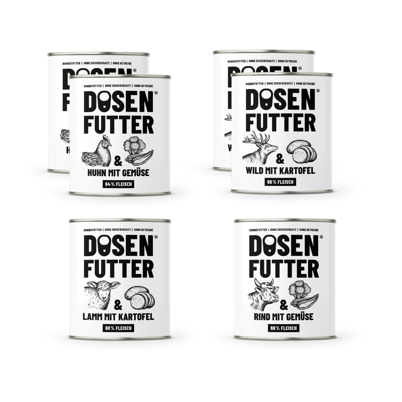 Dosenfutter® TESTBOX 6x800g Nassfutter