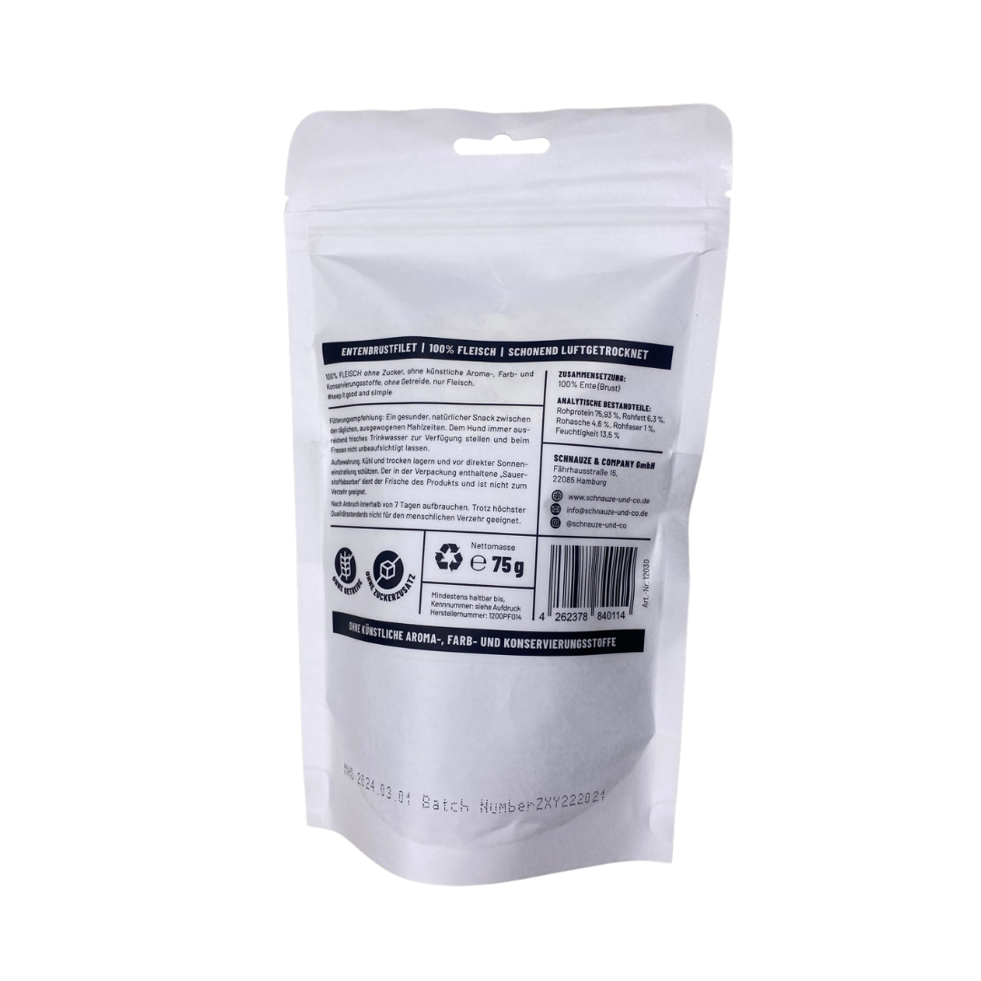 FLEISCH 100% Entenbrustfilet schonend Luftgetrocknet 75g
