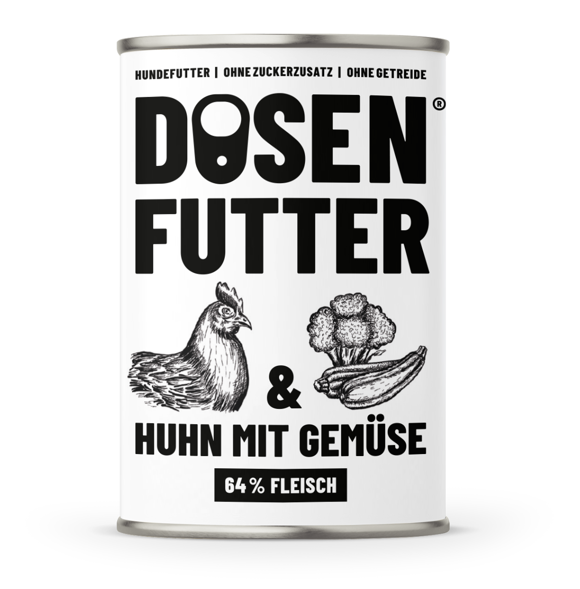 Dosenfutter® Probierbox 12x400g Nassfutter, 10 FLEISCH Snack Packungen &  4x GRATIS WURST
