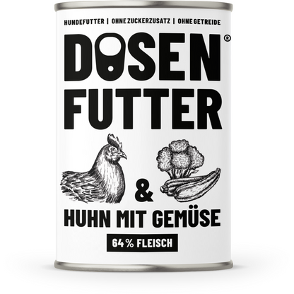 6x Dosenfutter® HUHN & GEMÜSE