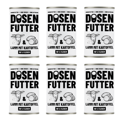 6x Dosenfutter® LAMM & KARTOFFEL