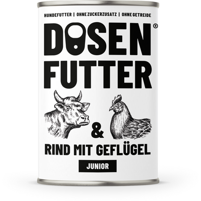 Dosenfutter® JUNIOR RIND & GEFLÜGEL 6x400g
