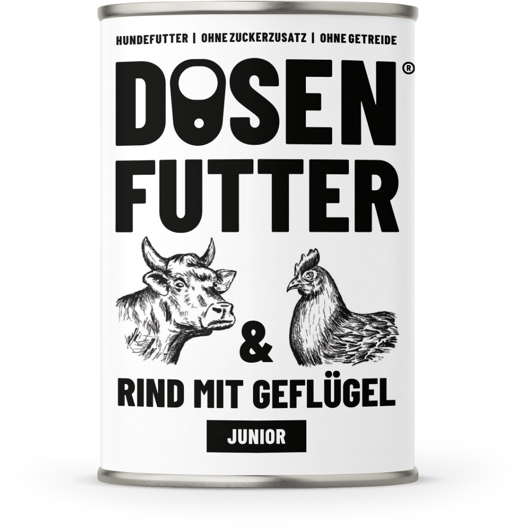 Dosenfutter® JUNIOR RIND & GEFLÜGEL 6x400g