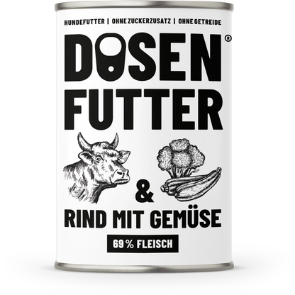 Dosenfutter® RIND TESTBOX 12x400g Nassfutter