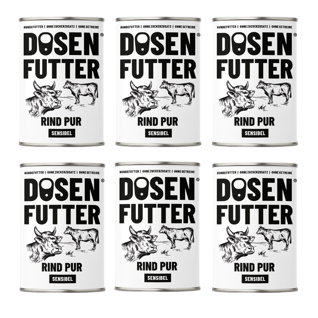 11022 - Dosenfutter® RIND PUR SENSIBLE 6x400g