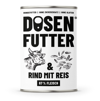 Dosenfutter® RIND & REIS 6x400g
