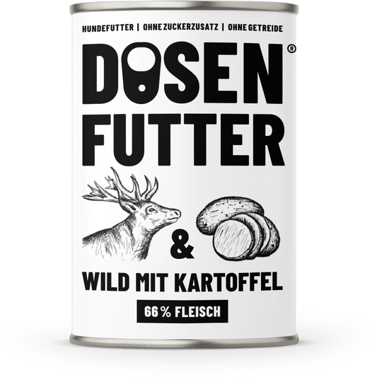 6x Dosenfutter® WILD & KARTOFFEL