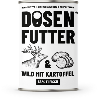 6x Dosenfutter® WILD & KARTOFFEL